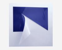 "Une ligne dans le ciel - variation1", photographie plastifiée fendue, 70x100 cm  -  © Benoît Félix 2009